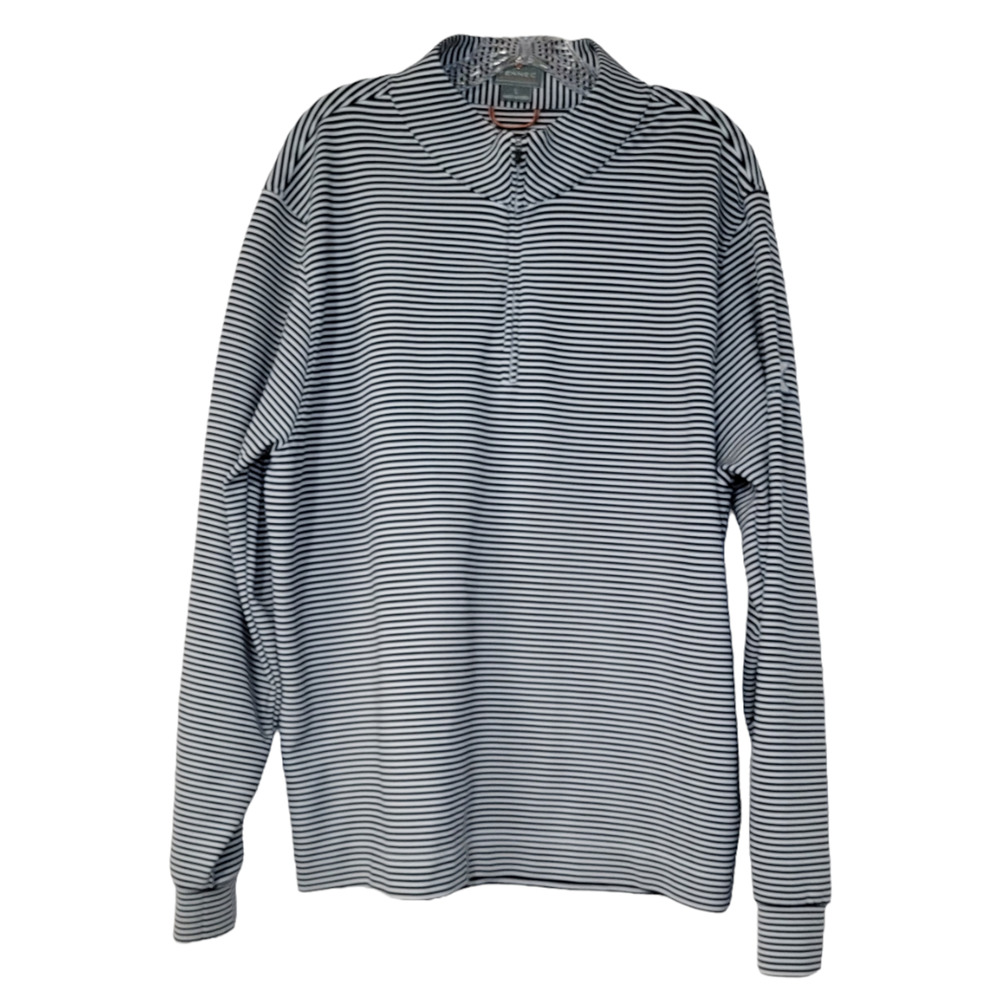 Fennec Mens Quarter-Zip Pullover Stretch Stripe Size Large